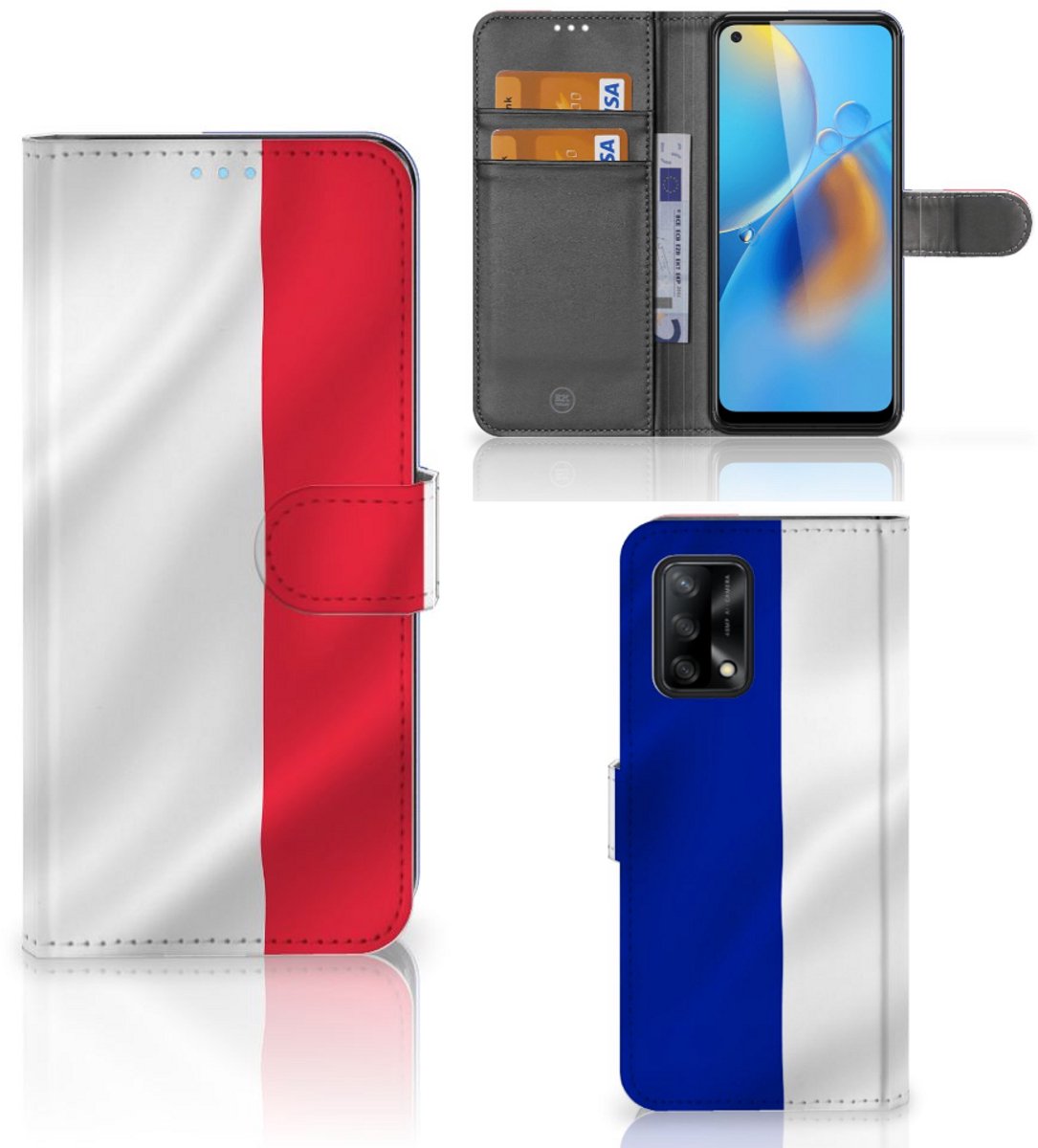 OPPO A74 4G Bookstyle Case Frankrijk