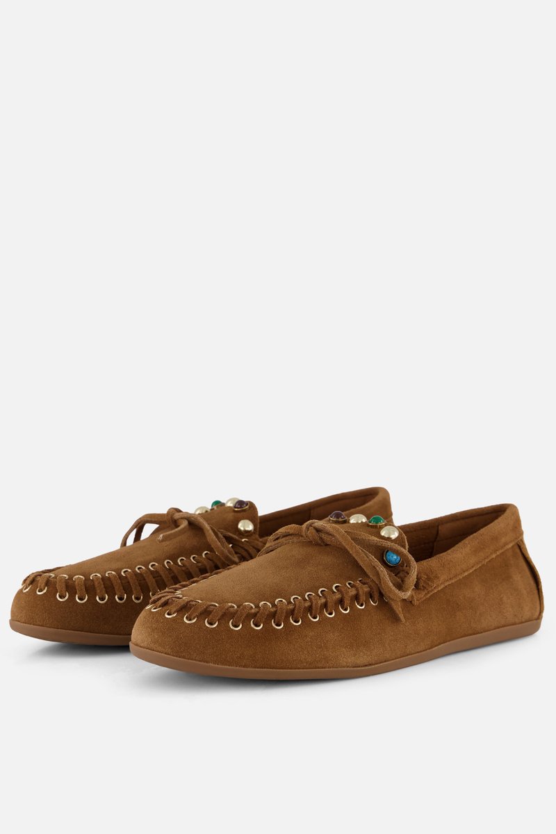 Linea Zeta Loafers bruin Suède - Maat 41