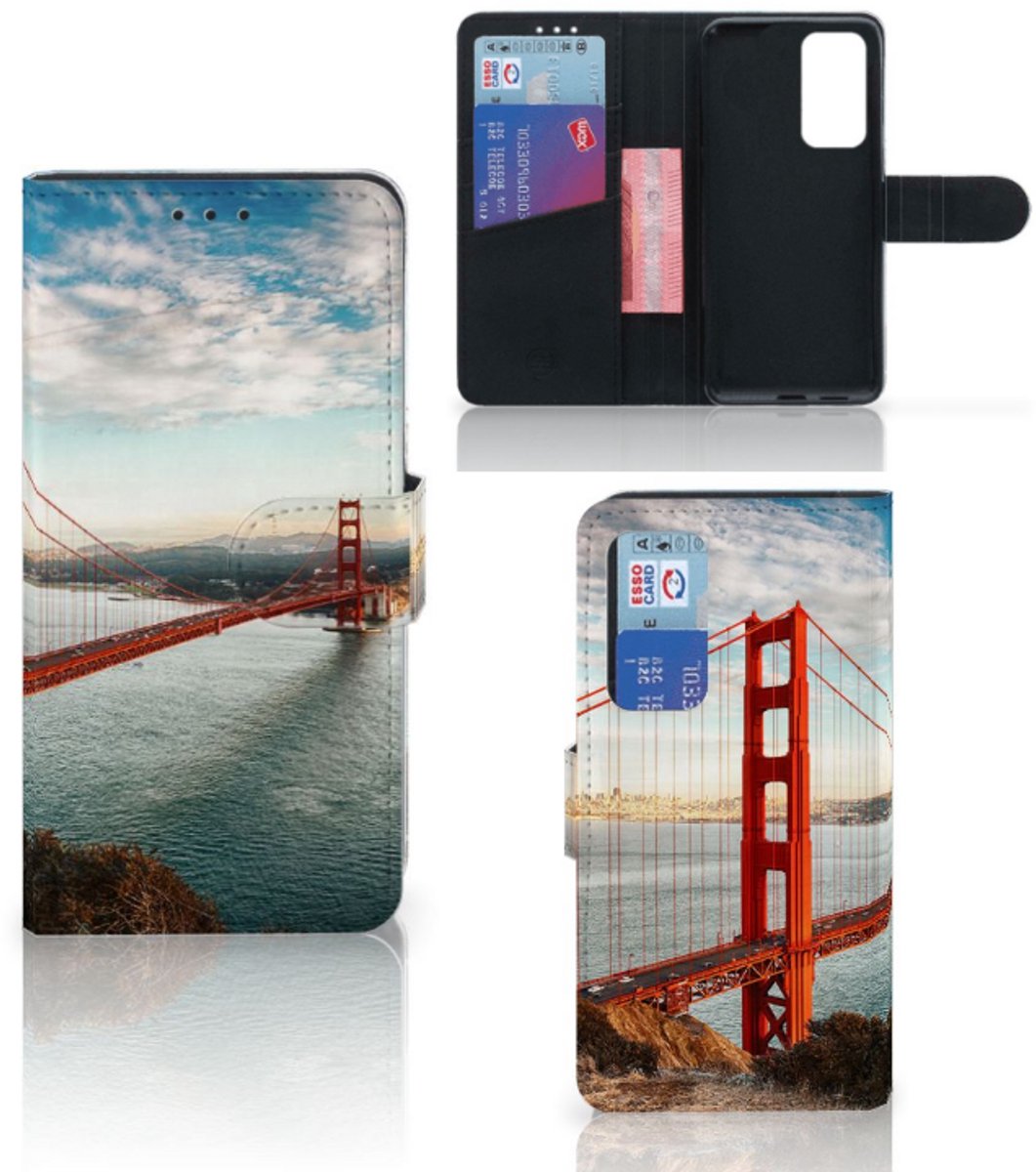 Huawei P40 Flip Cover Golden Gate Bridge