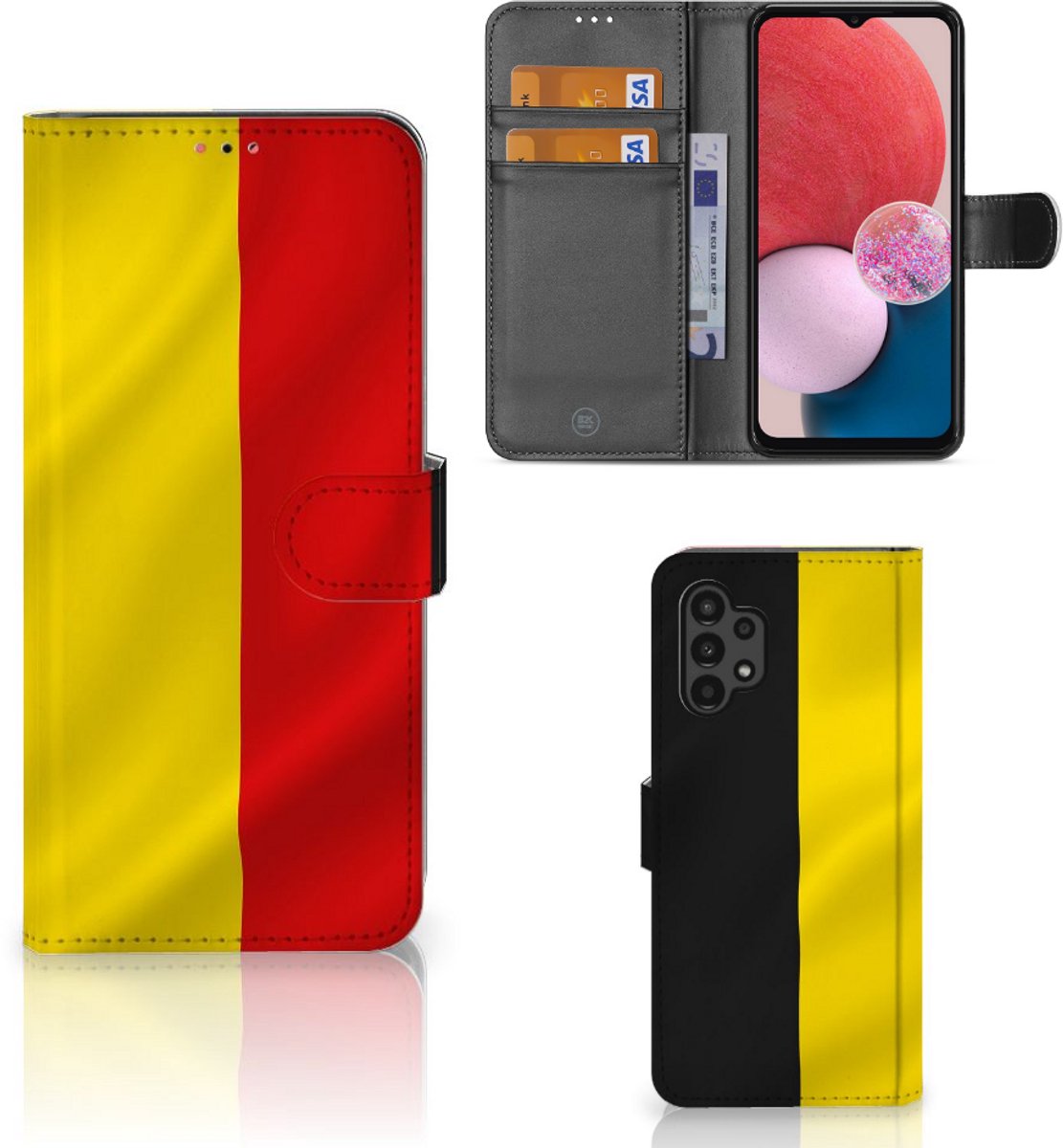 Boekhoesje voor Samsung Galaxy A13 (4G) Bookstyle Case Belgische Vlag