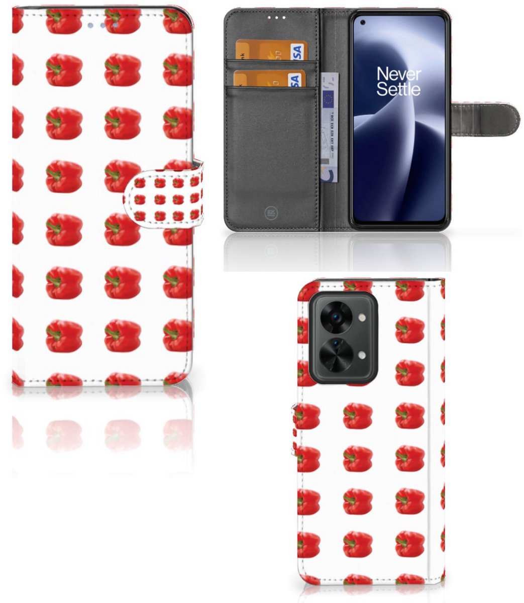 OnePlus Nord 2T Book Cover Paprika Red