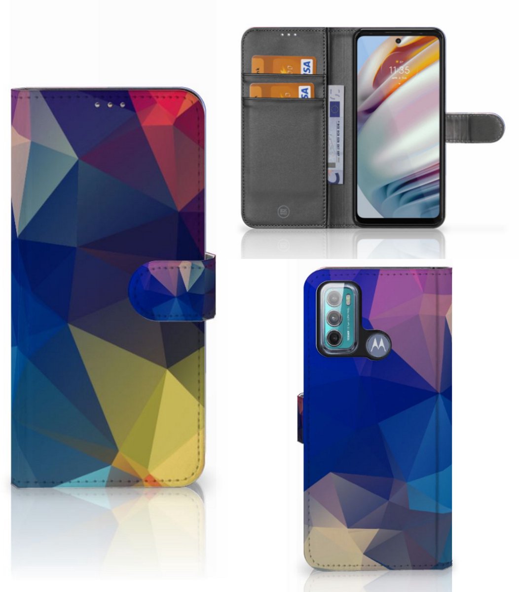 Motorola Moto G60 Book Case Polygon Dark