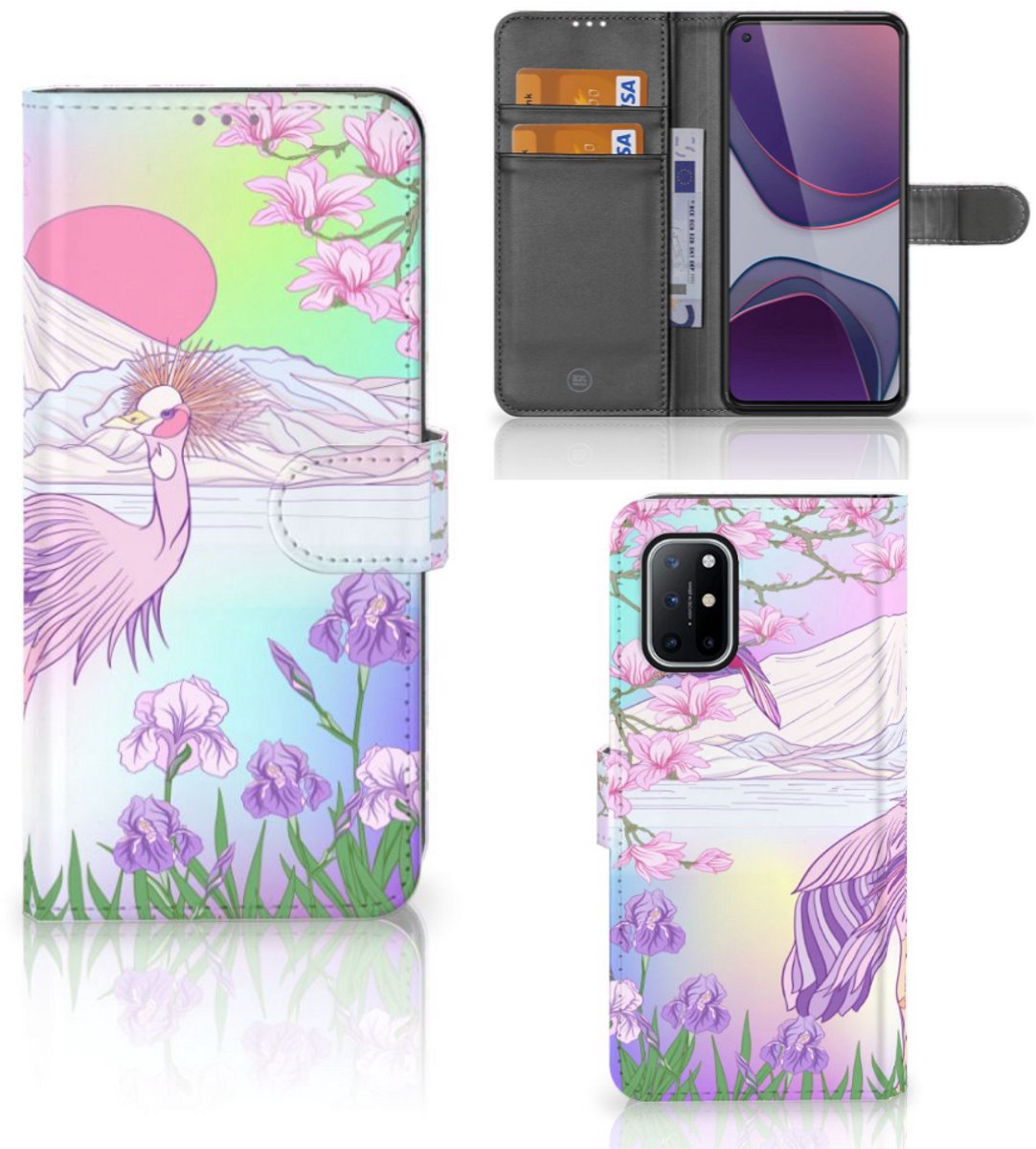 OnePlus 8T Telefoonhoesje met Pasjes Bird