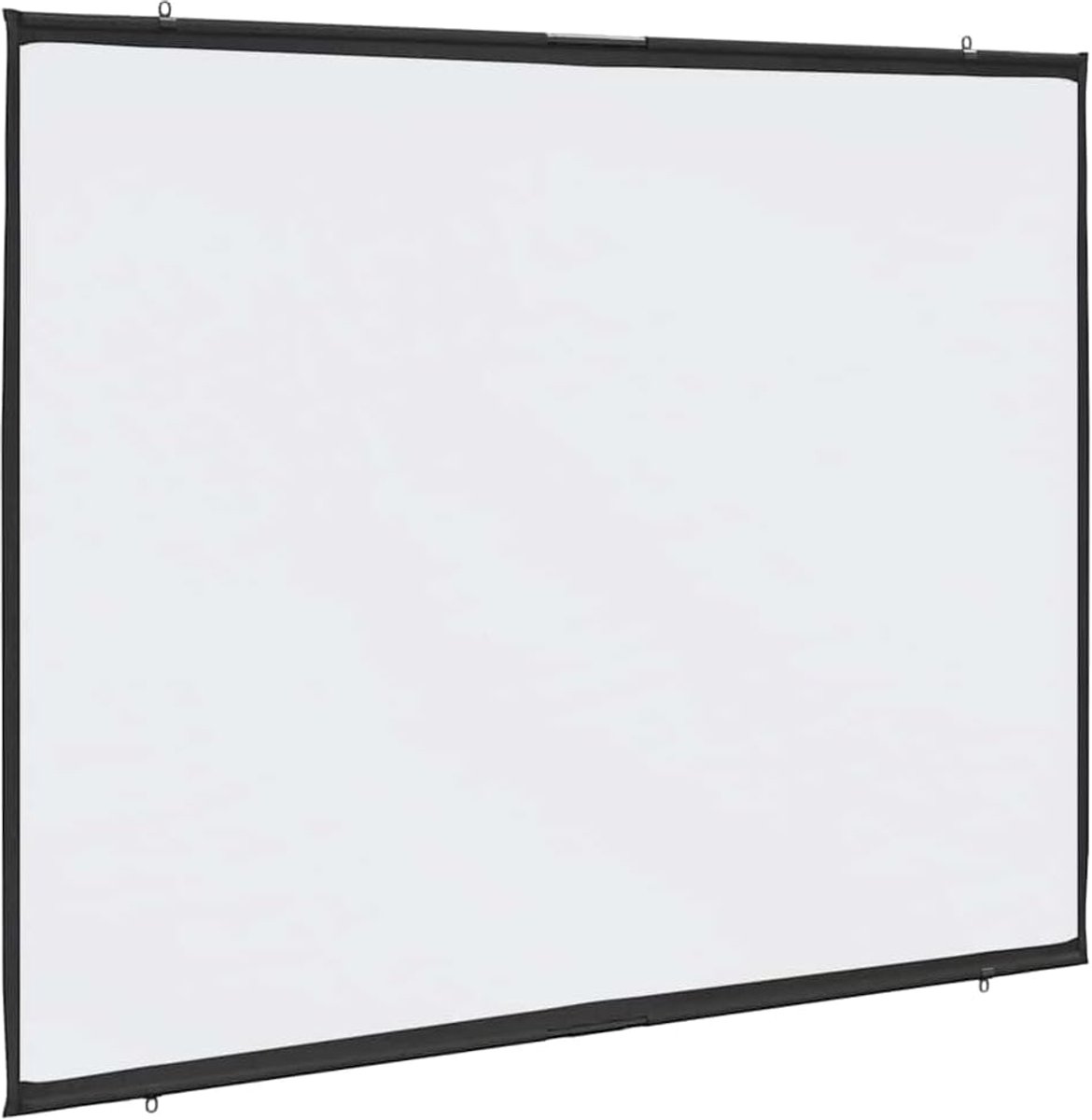 Projectiescherm Wandhangend - Projector Scherm - Kantoor Presentaties - Handmatige Bediening - 100 inch 4:3 - Wit