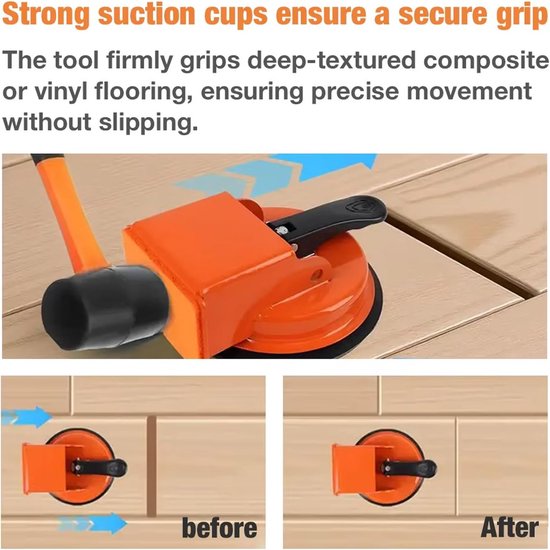 Vloer reparatie tool - Zuignap hamer - Vloeren herstellen - Robuuste zuigkracht - 118mm zuignap — afbeelding 5
