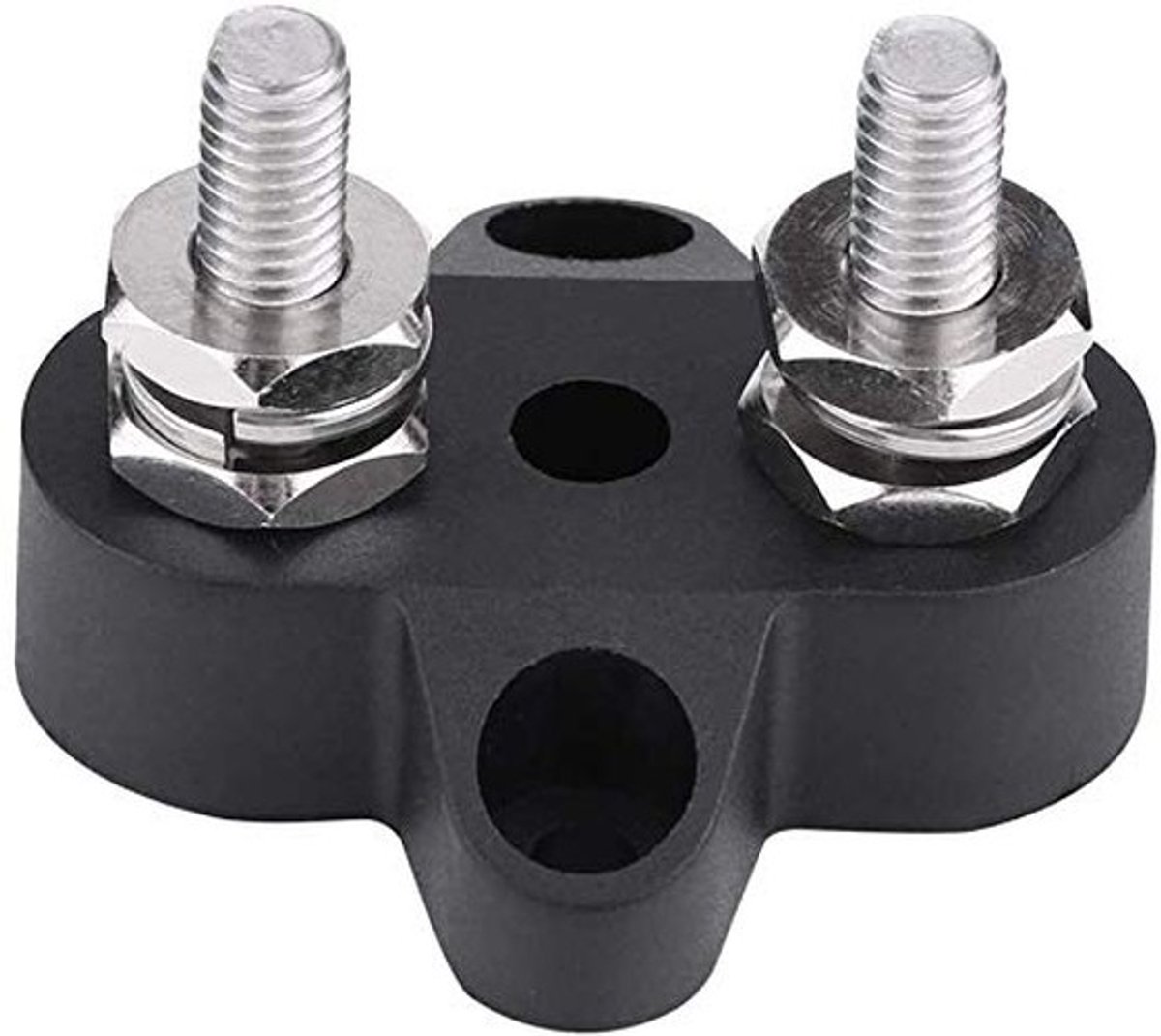 Cosensi - Car Boat collector rail - M8 Junction - Insulated dubbelklemmen - Zwart - Negative terminal connector - Voor auto en boot - 48V