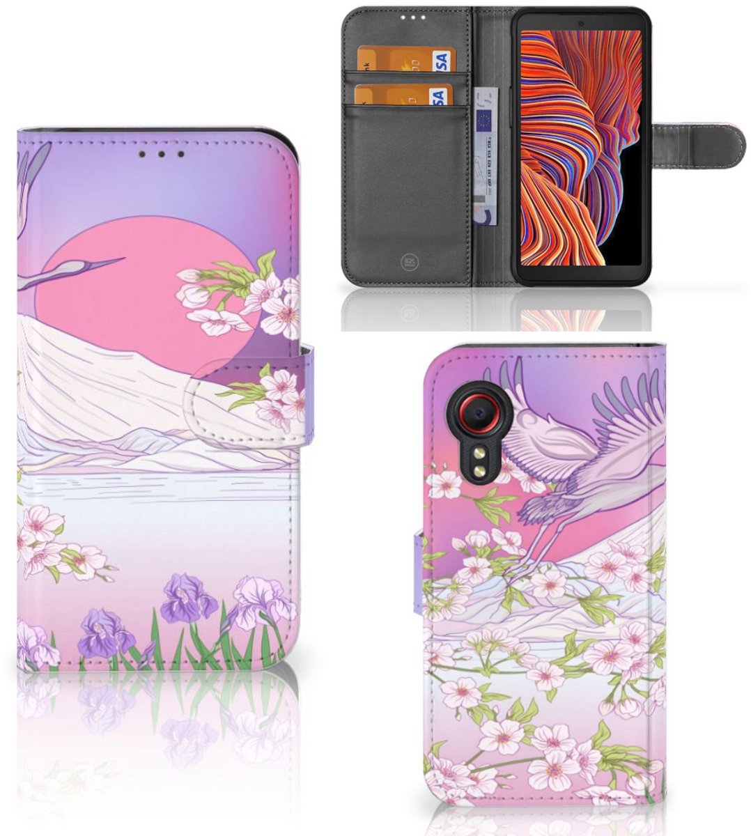 Samsung Galaxy Xcover 5 Telefoonhoesje met Pasjes Bird Flying