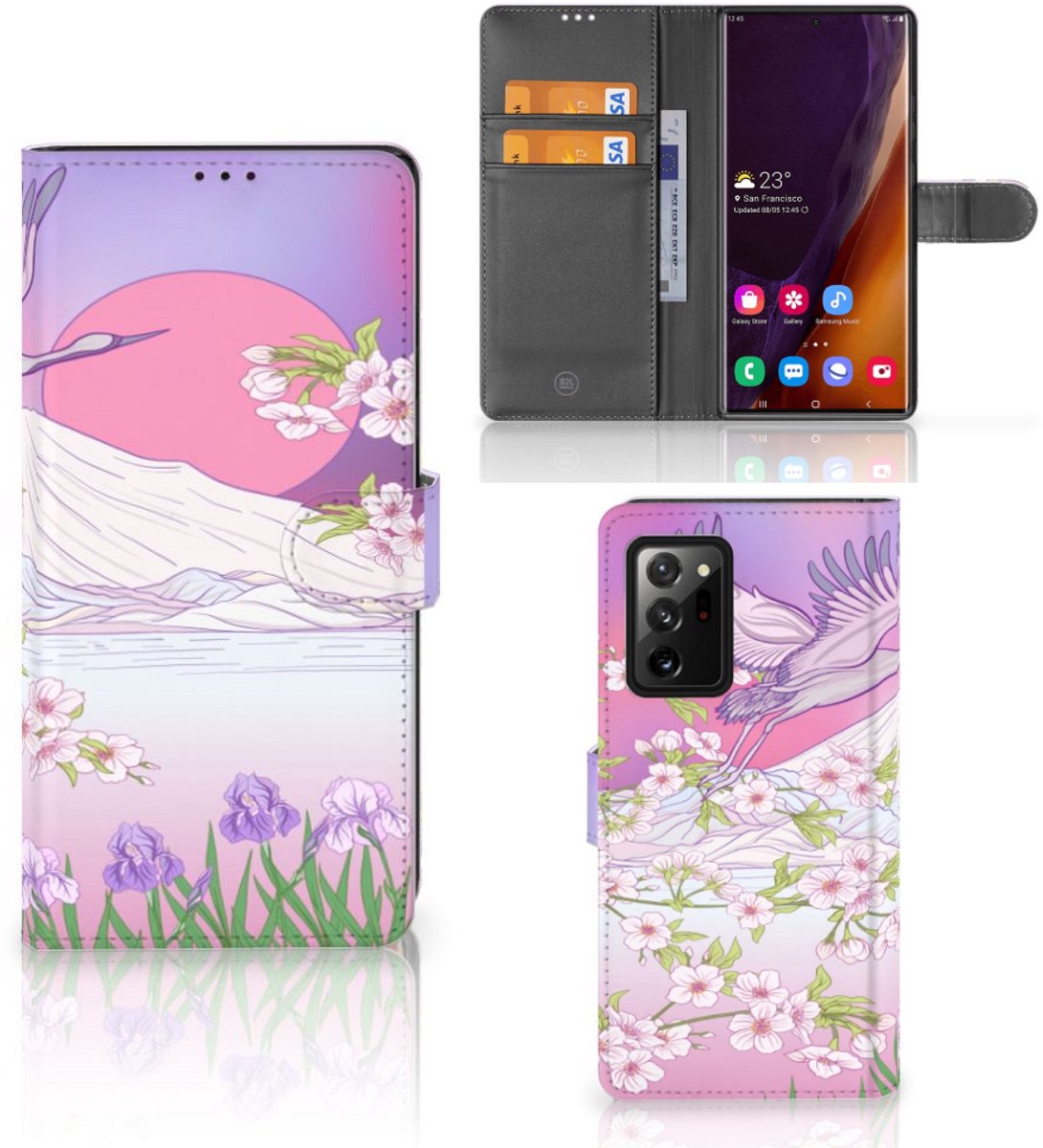 Samsung Galaxy Note20 Ultra Telefoonhoesje met Pasjes Bird Flying