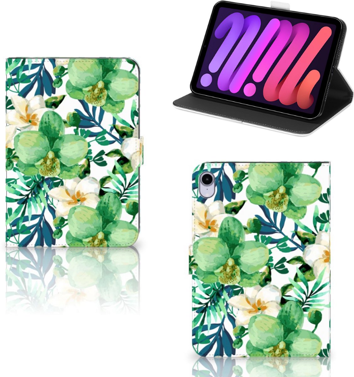iPad Mini 6 (2021) Tablet Cover Orchidee Groen