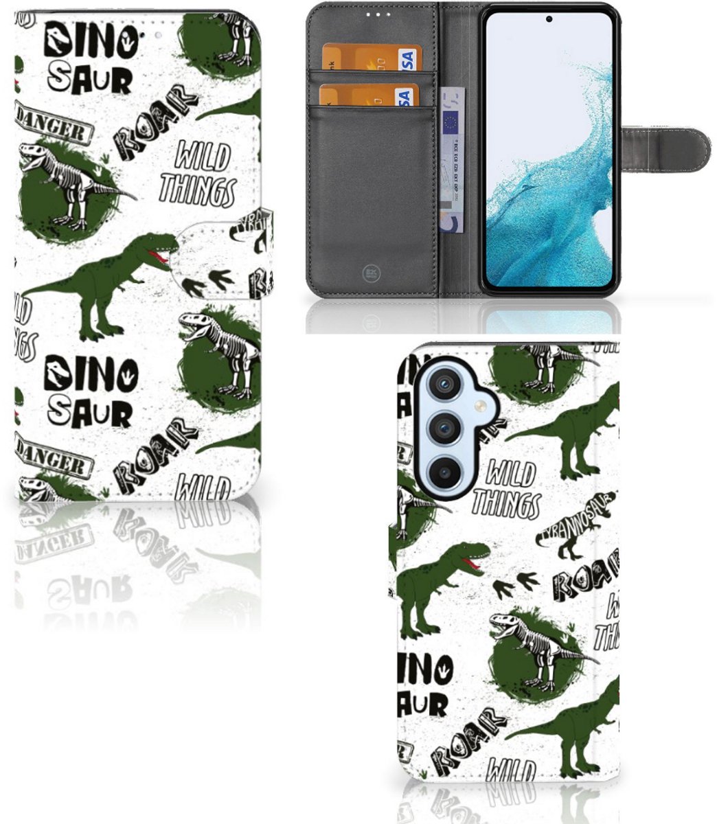 Telefoonhoesje met Pasjes voor Samsung Galaxy A54 5G Dinosaurus