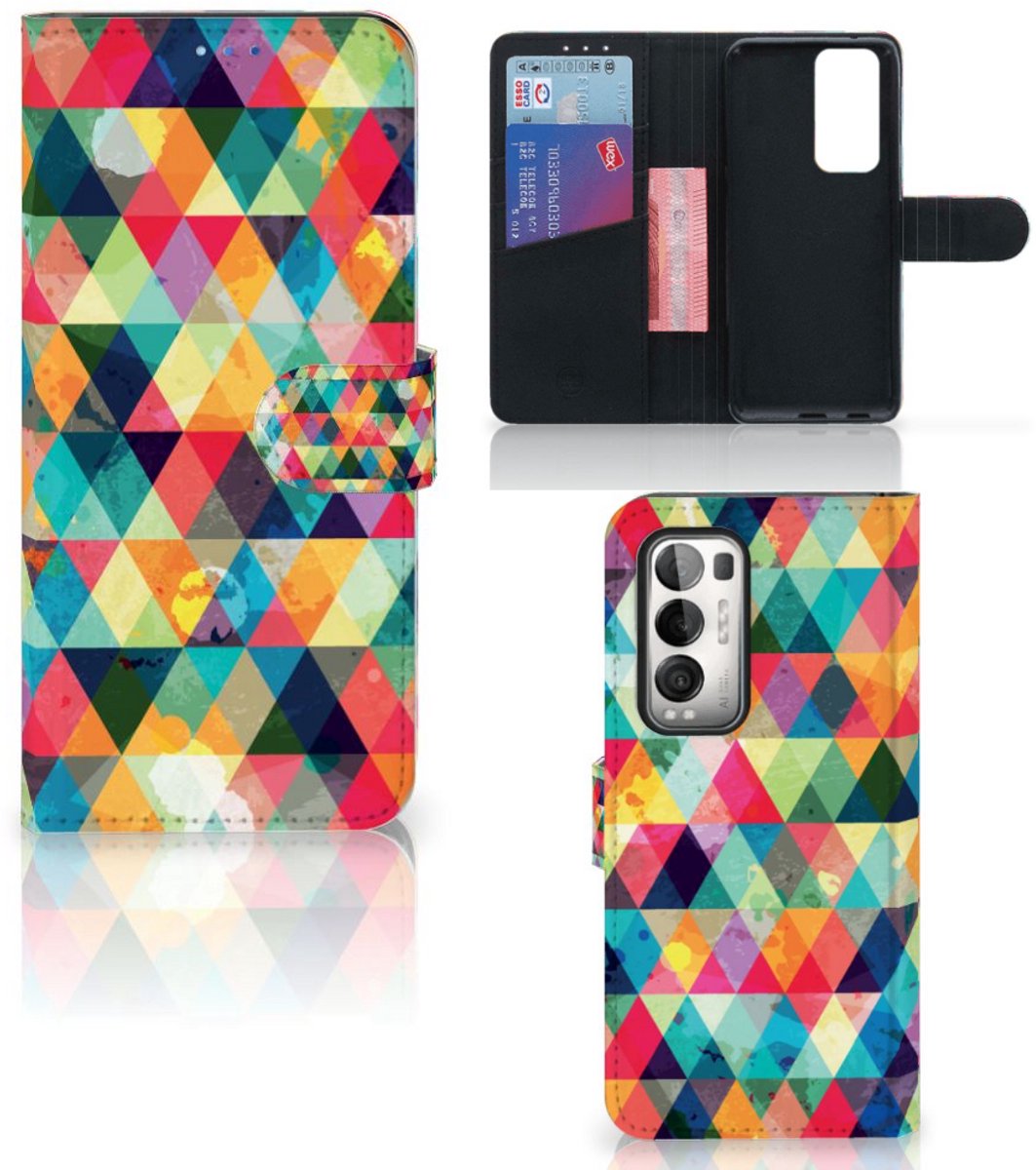 OPPO Find X3 Neo 5G Telefoon Hoesje Geruit