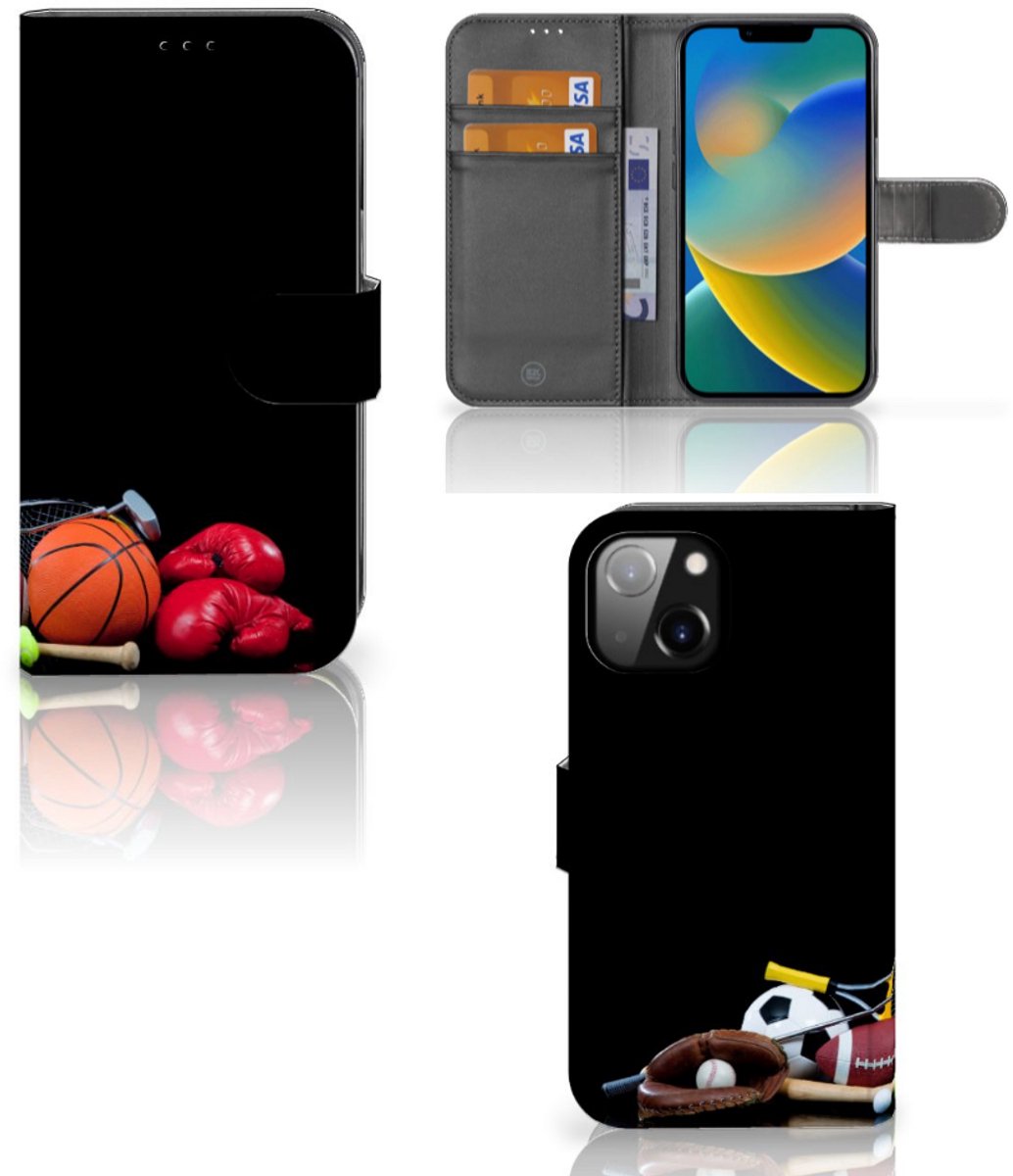 Apple iPhone 14 Wallet Case met Pasjes Sports