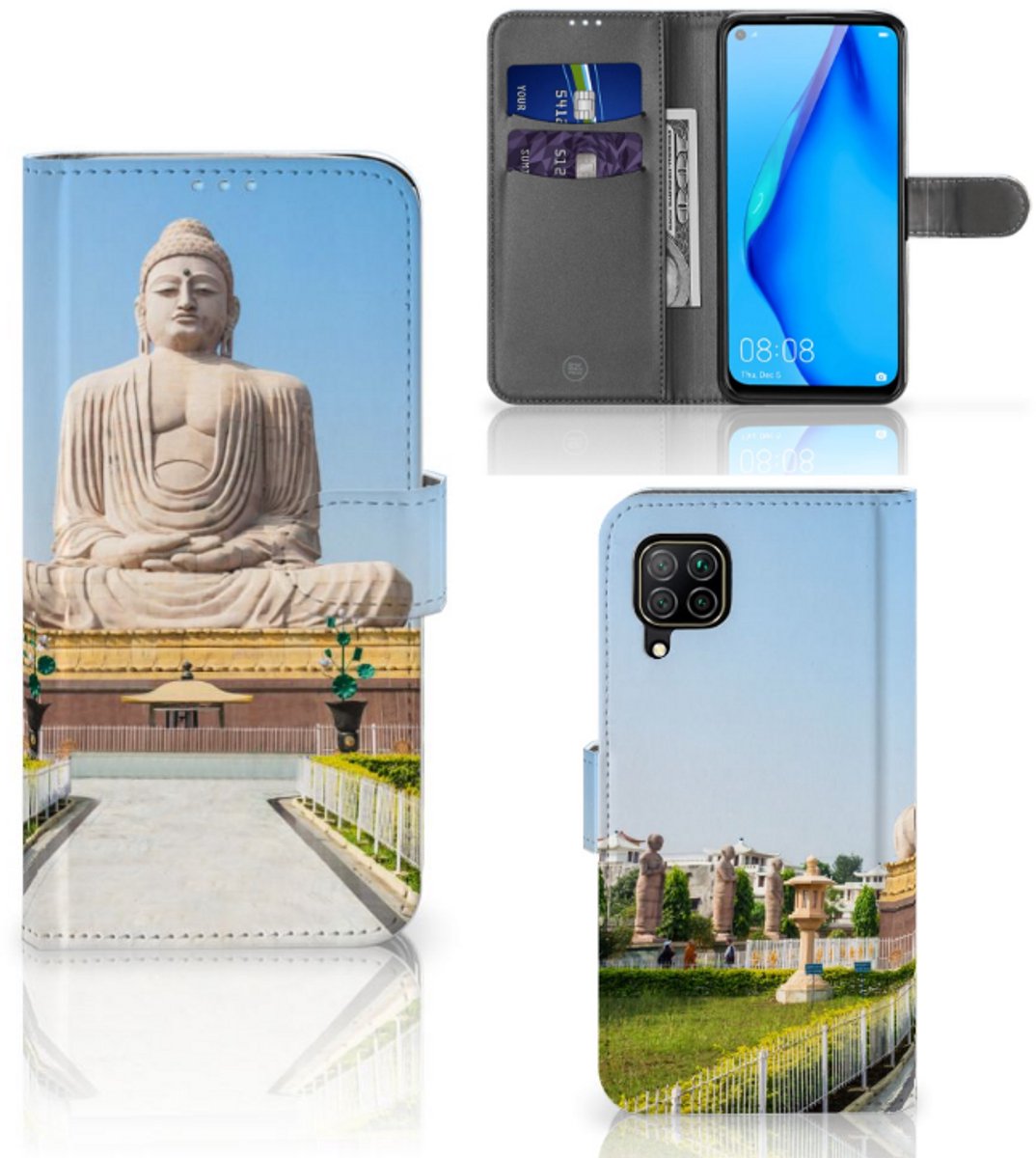 Huawei P40 Lite Flip Cover Boeddha