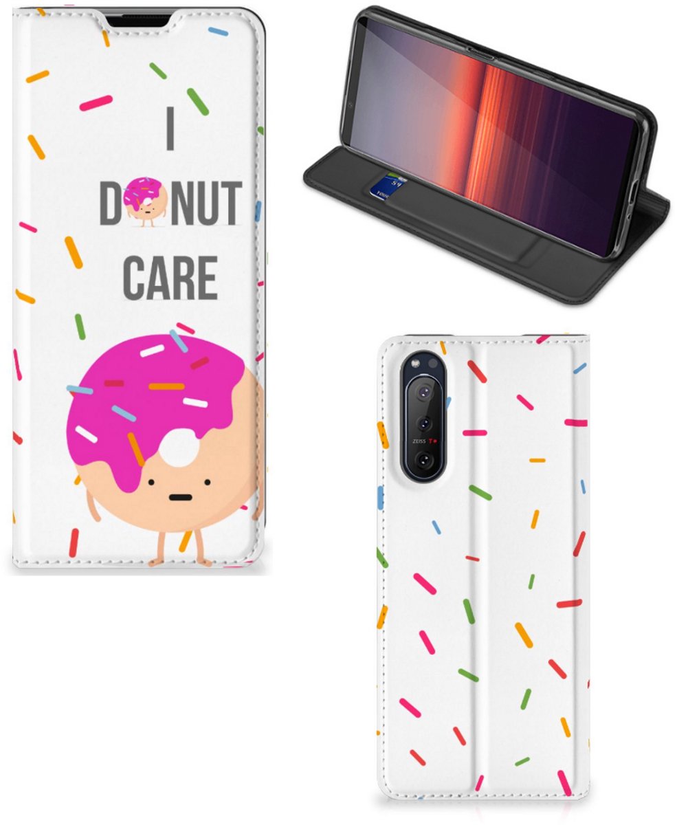 Sony Xperia 5 II Flip Style Cover Donut Roze