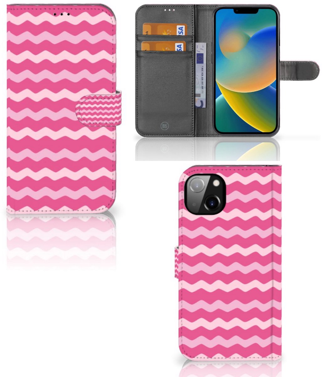 iPhone 14 Plus Telefoon Hoesje Waves Pink