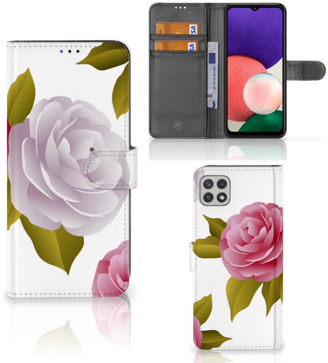 Samsung Galaxy A22 5G Hoesje Roses