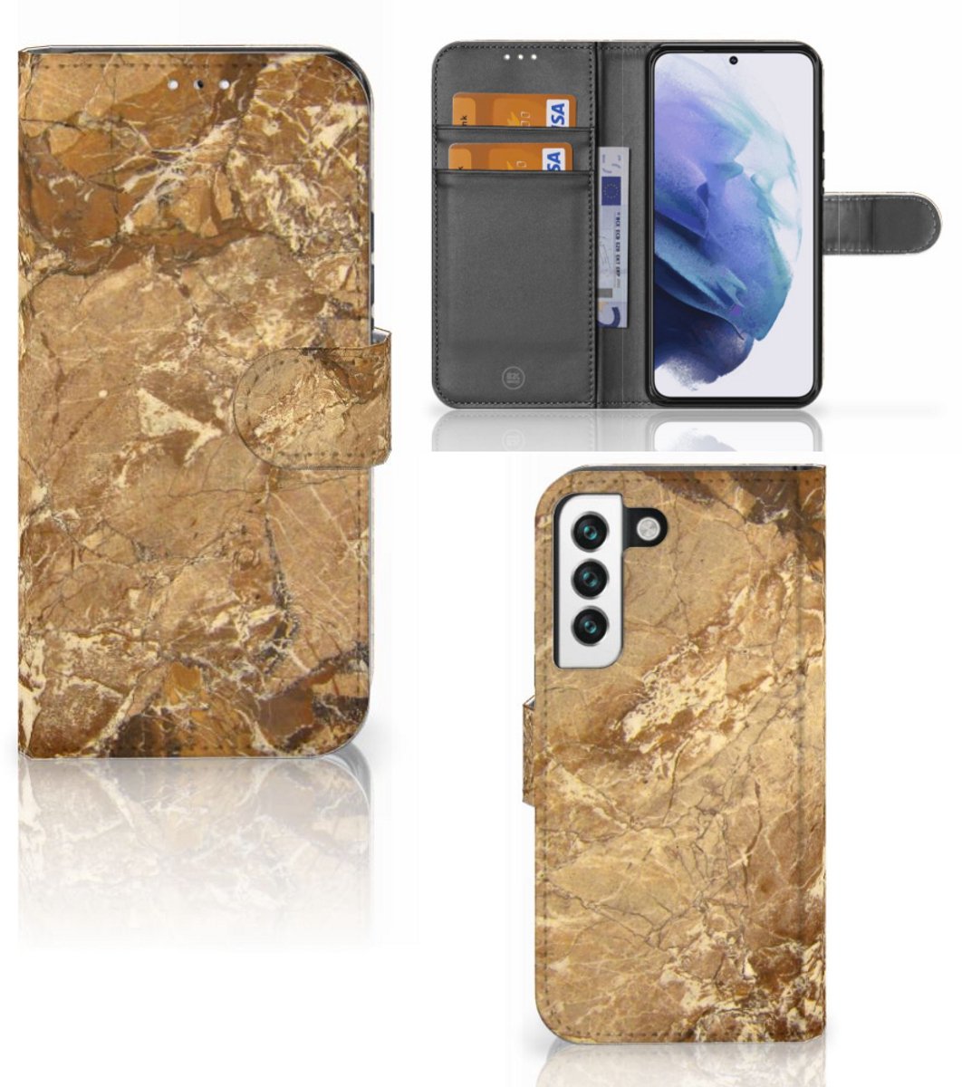 Samsung Galaxy S22 Bookcase Marmer Creme