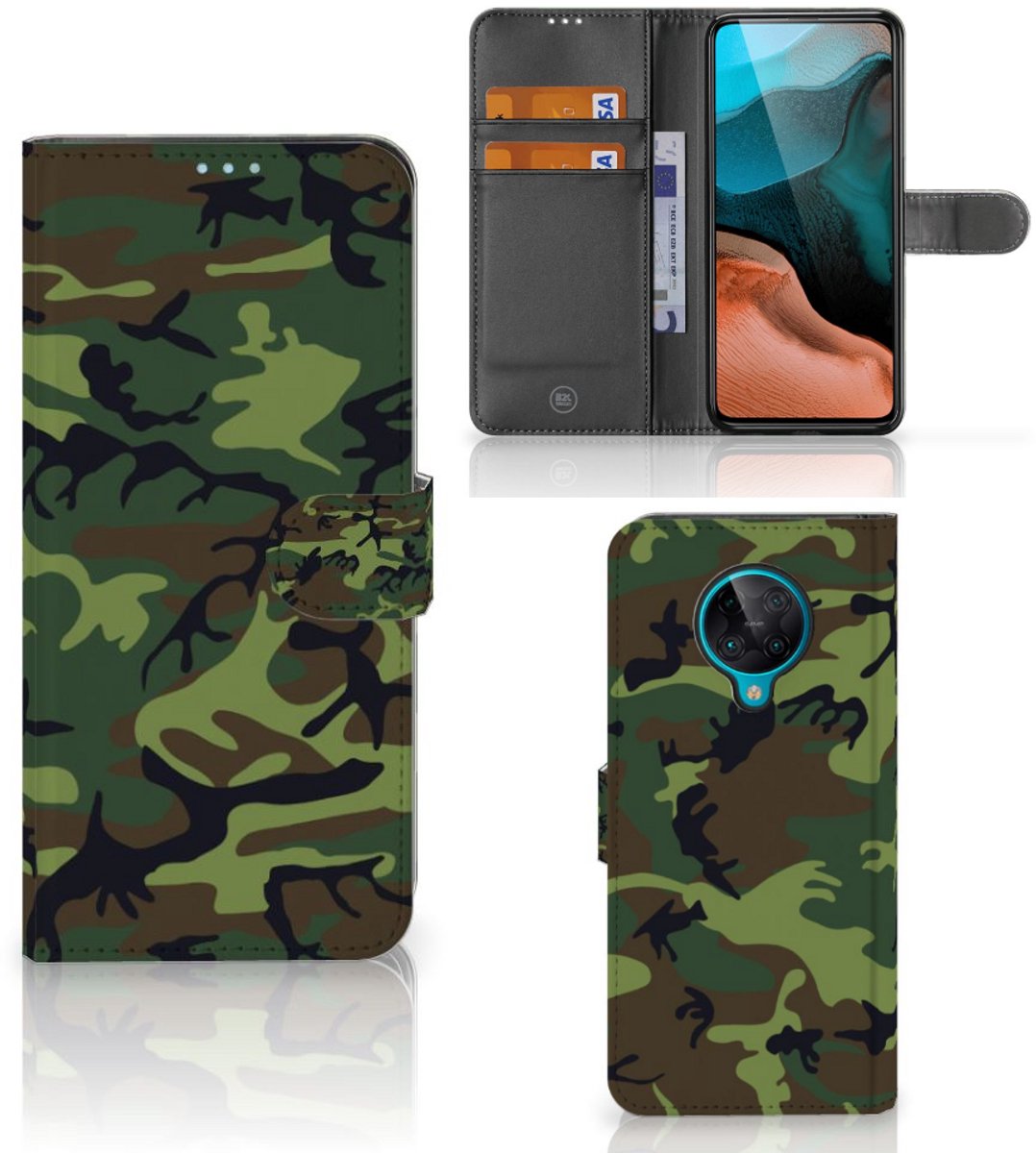 Xiaomi Poco F2 Pro Telefoon Hoesje Army Dark