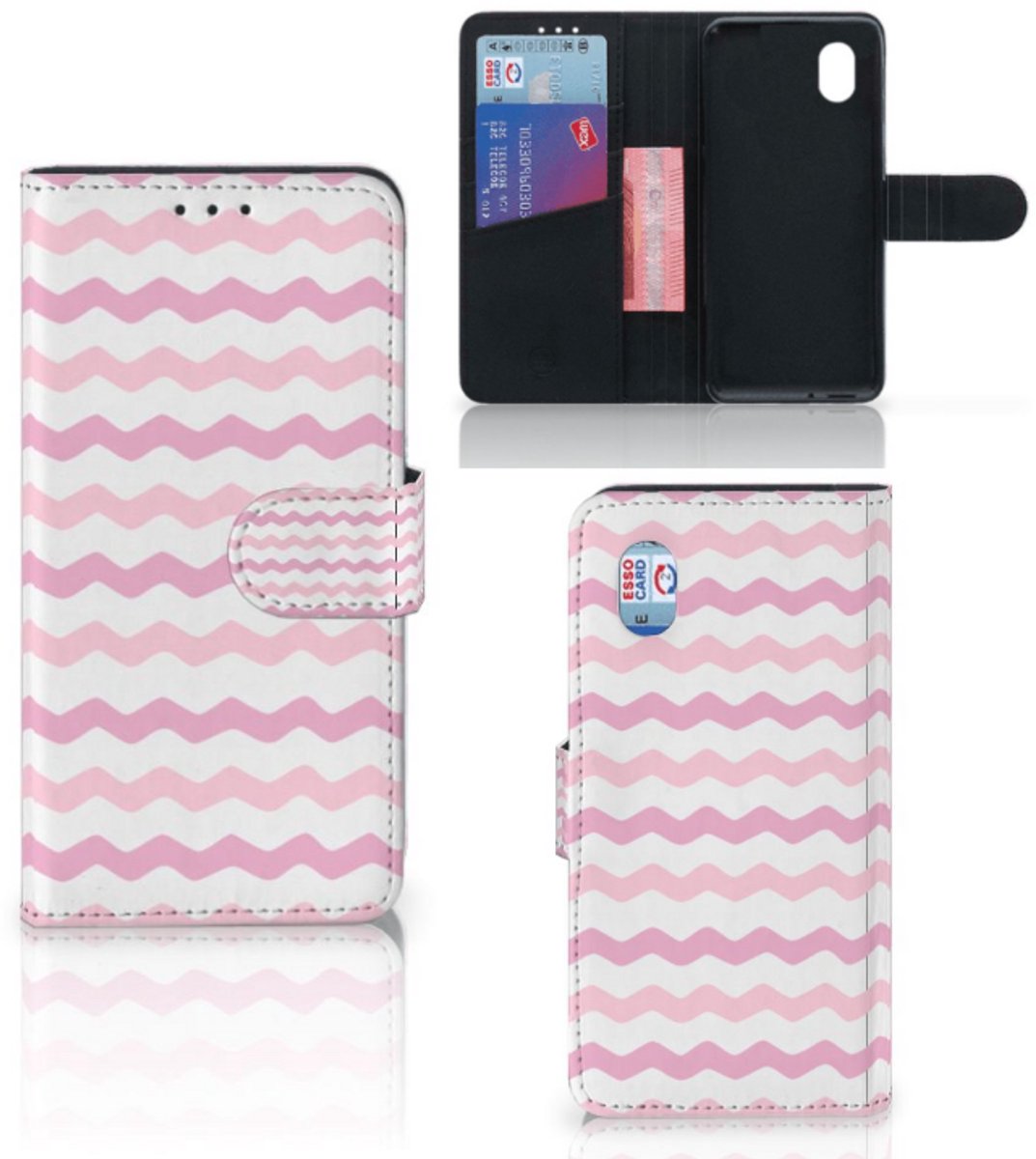 Alcatel 1B (2020) Telefoon Hoesje Waves Roze