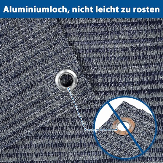 NAIZY Tent Mat 250x500cm Luifel Mat met Spijkers en Gaten Camping Mat HDPE Tent Onderlaag Camping Mat met Draagtas Outdoor Camping Accessoires (Grijs-Blauw) van Merkloos — afbeelding 5