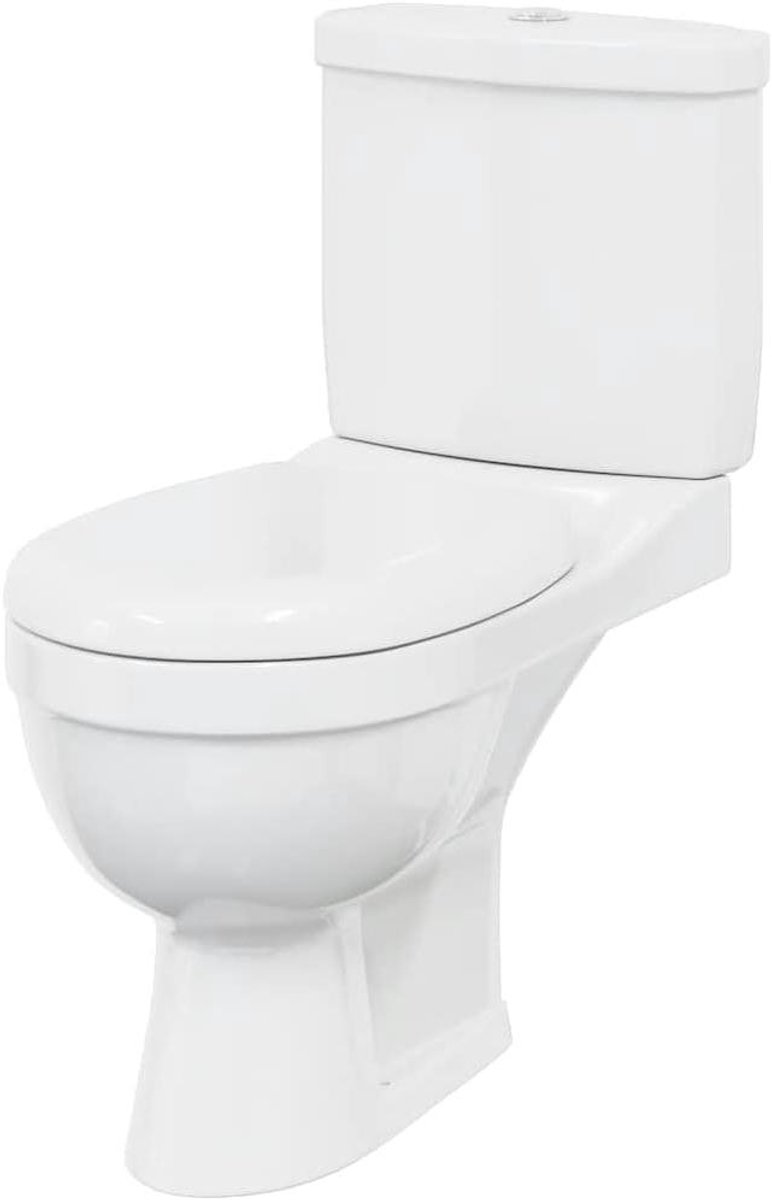 Toilet met stortbak (wit)
