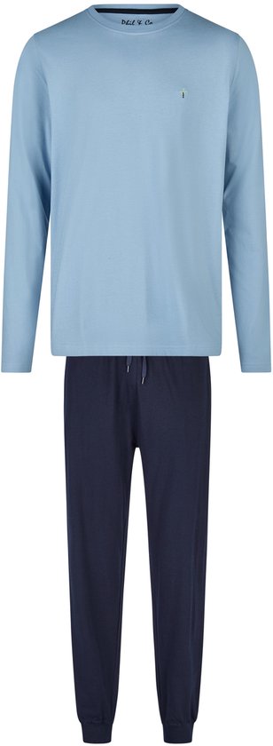 Phil & Co Heren Lange Pyjama Set Blauw - Maat M
