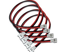 4 stuks adapterkabelverlengadapter 2-pins 2.0P 2P Walkera stekker mannelijk naar vrouwelijke bus 20cm 26AWG kabel 1s Lipo accu modelbouw