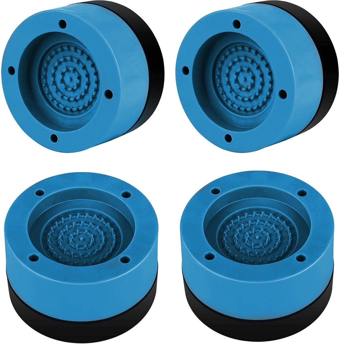 Anti-vibratie matten voor wasmachine en droger - Geluidsisolatie en trillingsdemping, 4 stuks, blauw