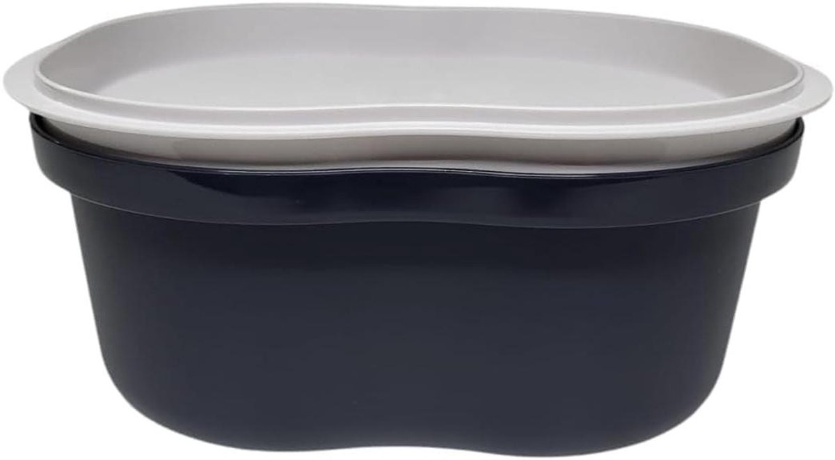 Tupperware Kleine broodhouder, zwart en wit, broodtrommel, broodtrommel, max. brood, broodjes