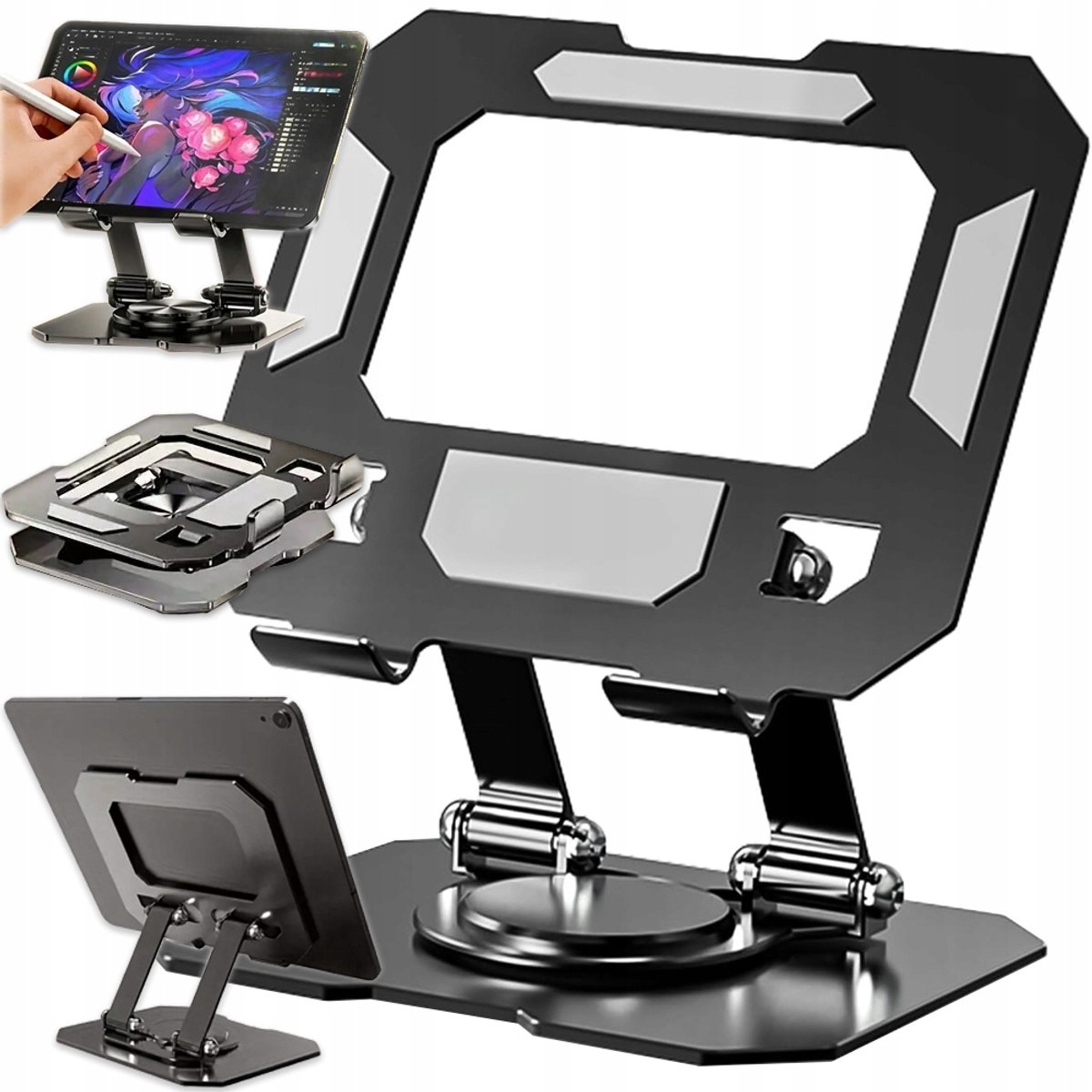 Verstelbare Metalen Tabletstandaard 4-16", Opvouwbaar