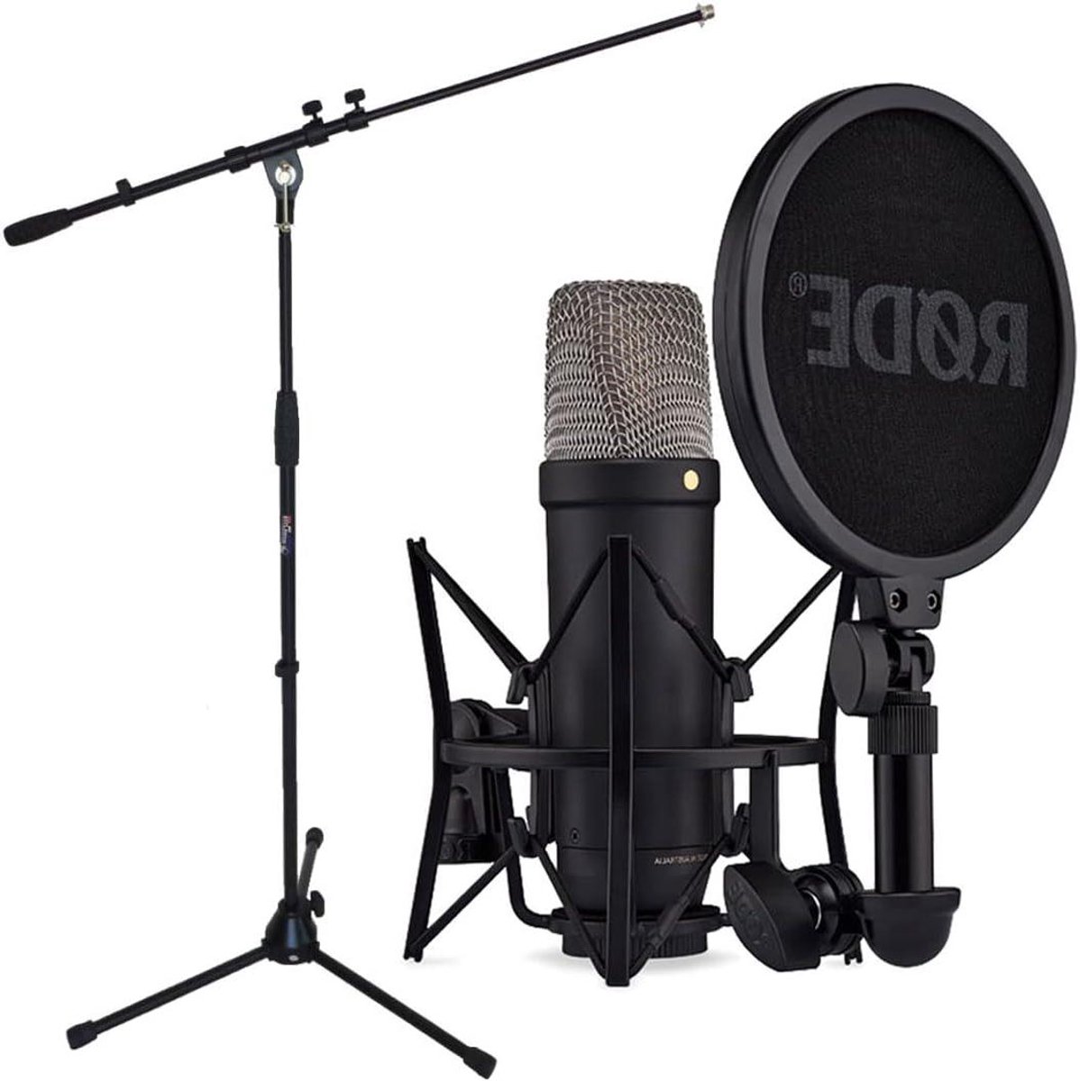 Studiomicrofoon met Statief - Condensatormicrofoon XLR USB - Zang en Instrument Opnemen - Geïntegreerde DSP Effecten