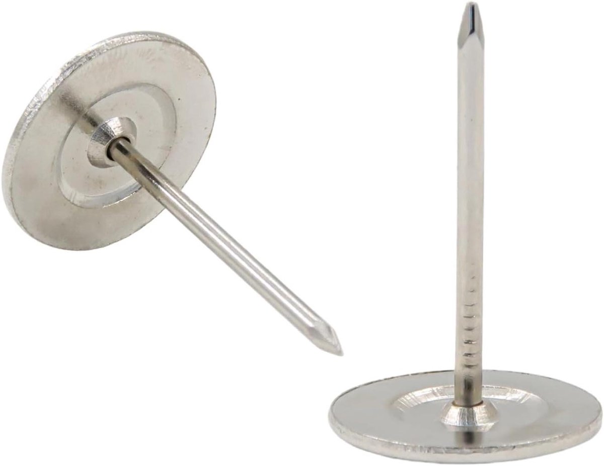 Meubelspijkers platte kop - Bekledingsspijkers decoratief - Meubels verfraaien - Duurzaam metaal - 19x30mm 20 stuks - Zilver