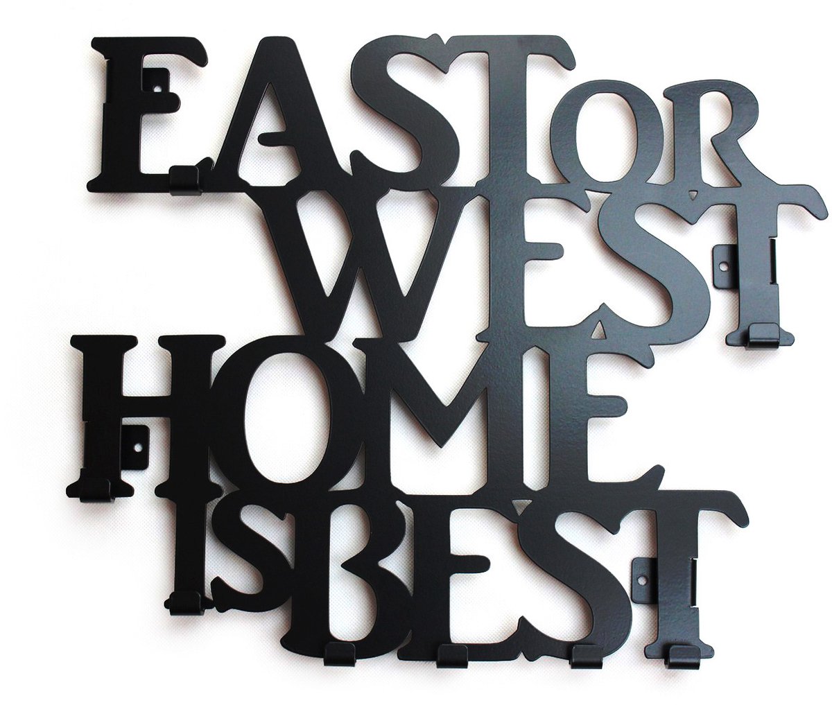 Decorizzly East or West - Wandkapstok - Stalen Constructie - Kwadratische Vorm