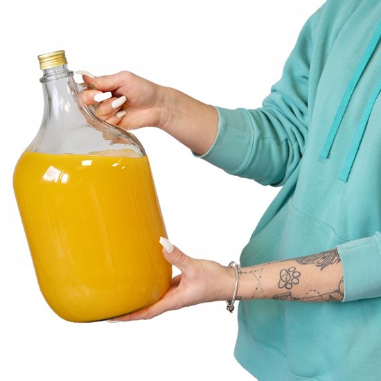 Bimberek Dama - Glazen Wijnballon - 5L - Metalen Deksels — afbeelding 5