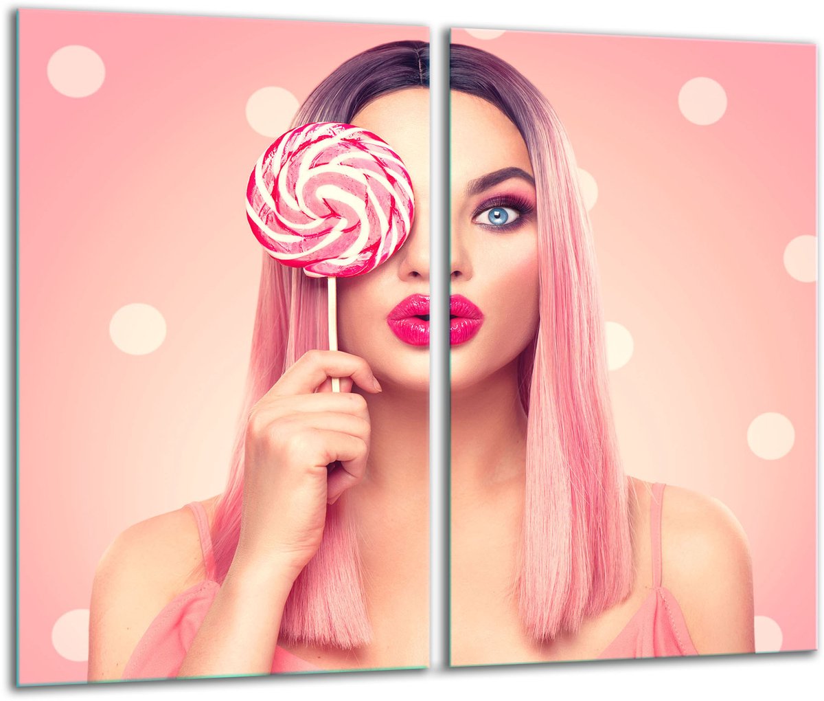TMK ArtDeko Serie - Snijplank van Glas - 2x 30x52 cm - Vrouw Motief