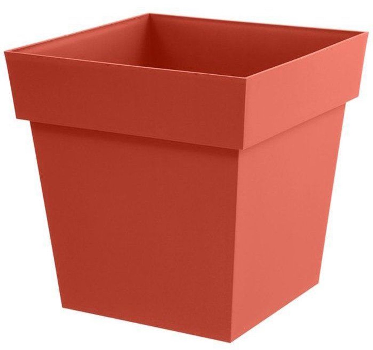 Vierkante bloempot - EDA - Toscane - 32 cm - 22 L - Binnen/buiten - 32 x 32 x H.32 cm - Terracotta Oranje
