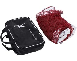 Badminton Net - Sport Net - Badminton Spelen - Passend Netgat - 610 x 76 cm - Wit Rood