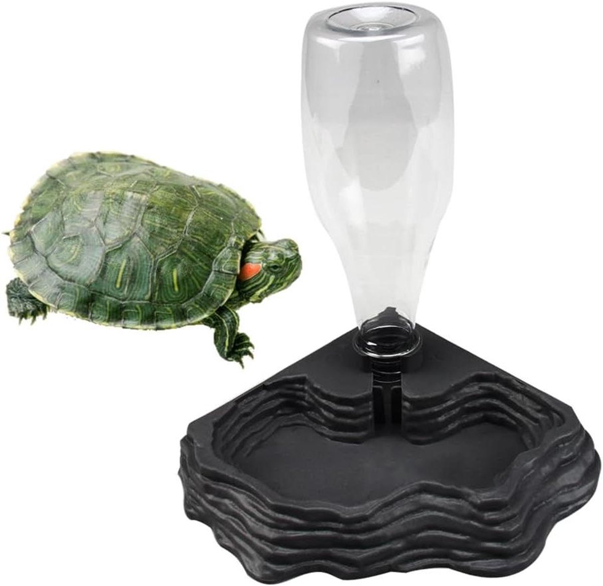 Reptiel waterdispenser - Schildpad waterschaal - Constante watertoevoer - Automatisch sifonontwerp - 400 ml - Willekeurig