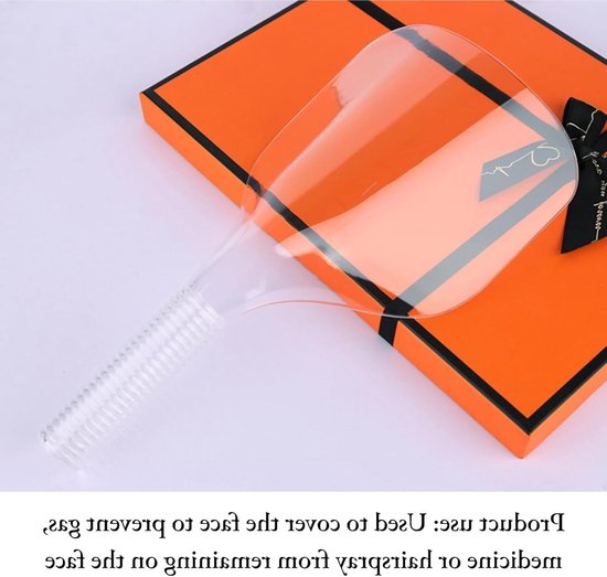 Beschermend gezichtsmasker voor haar knippen, verven en stylen, voorkomt haar in ogen en op huid, ideaal voor kappers en thuiskappers — afbeelding 2