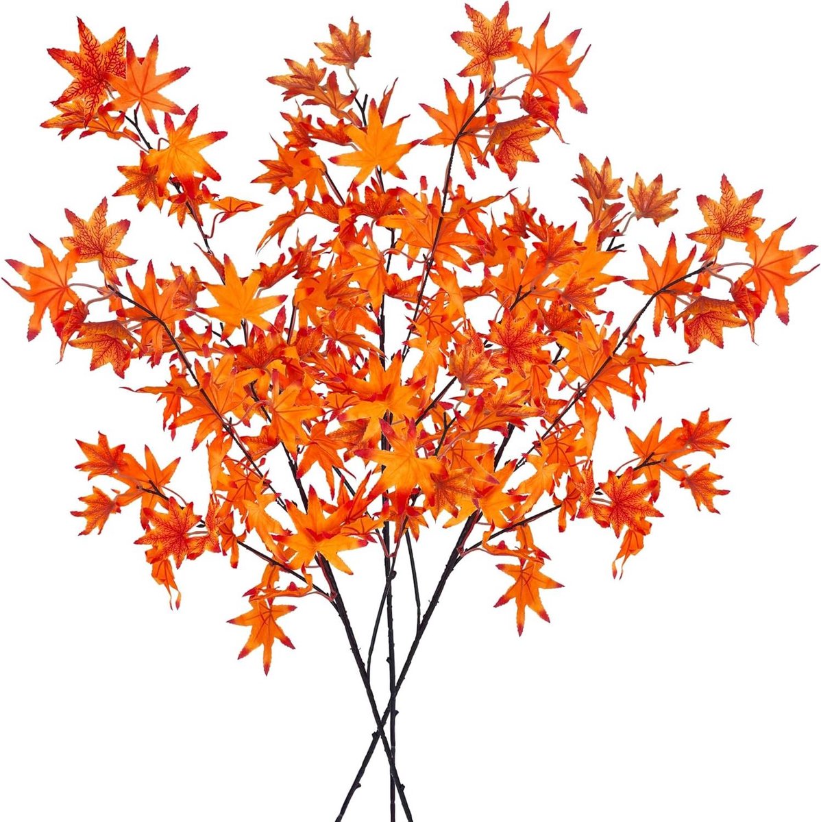 ROLLWAY 6/3 Herfstbladeren Decoratieve Kunstplanten voor Esteno Binnen Esdoornblad (Oranje