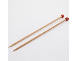 Knit Pro Basix 14" (35cm) enkelpuntige breinaald, beukenhout rechte naalden voor trui, sjaal, ambachtelijke projecten (natuurlijk, 12,00 mm/US17)