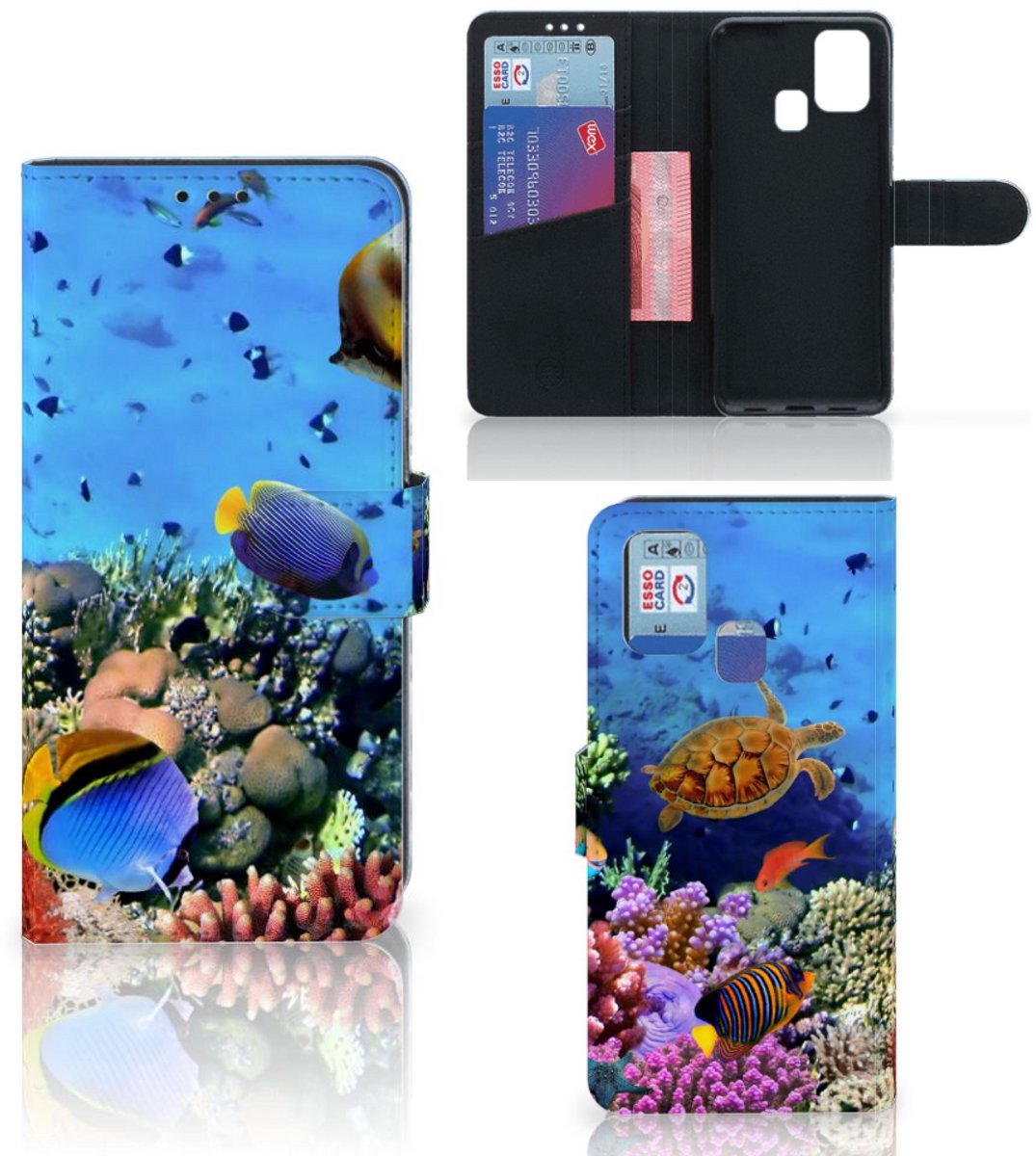 Samsung Galaxy M31 Telefoonhoesje met Pasjes Vissen