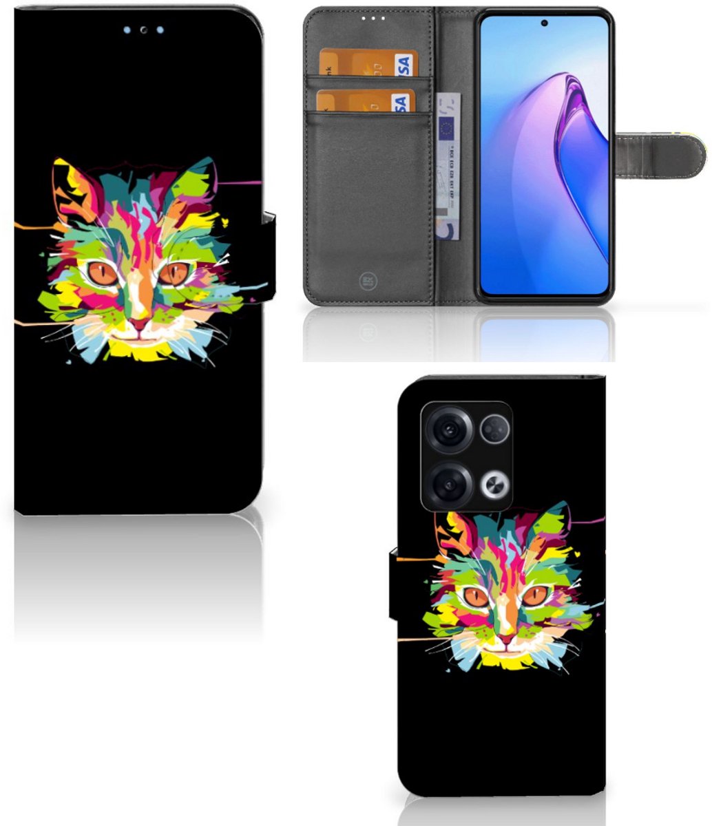 OPPO Reno8 Pro Leuk Hoesje Cat Color