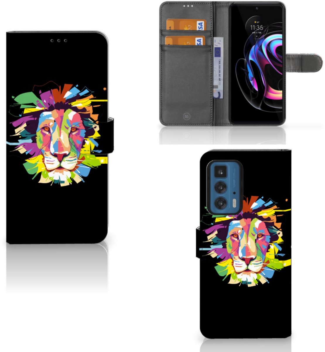 Motorola Edge 20 Pro Leuk Hoesje Lion Color