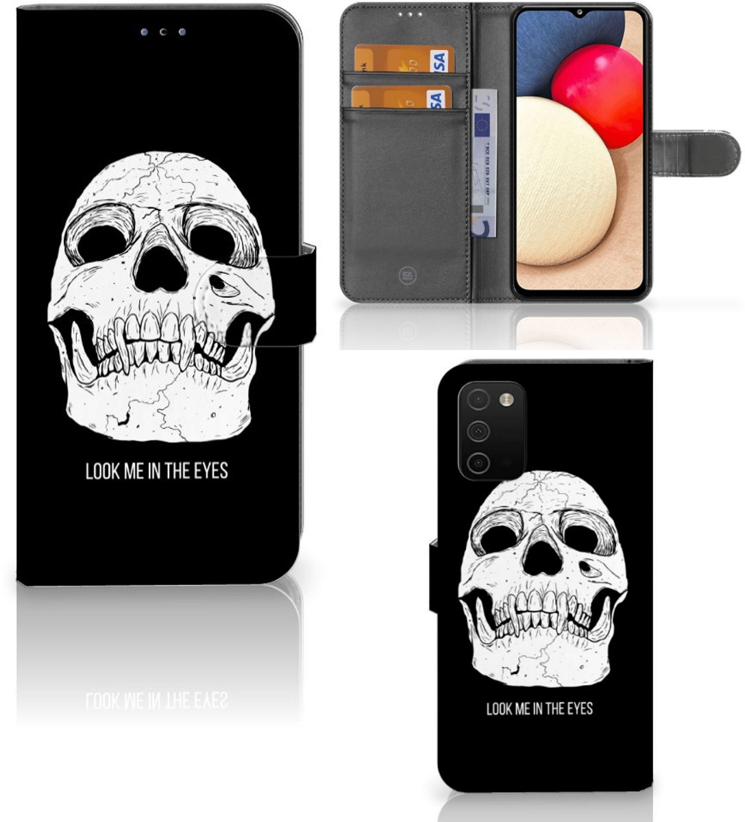 Telefoonhoesje met Naam Samsung Galaxy A03s Skull Eyes