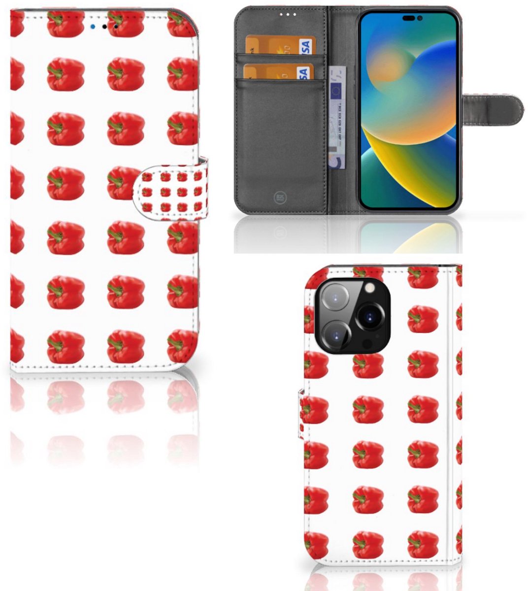 iPhone 14 Pro Max Book Cover Paprika Red