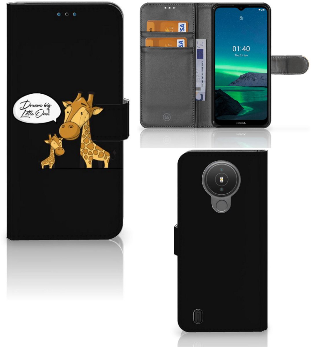 Nokia 1.4 Leuk Hoesje Giraffe