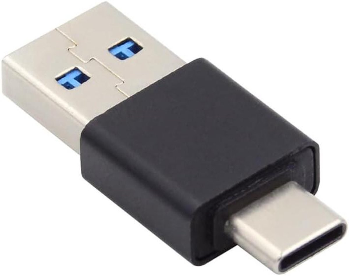 USB Adapter - Gegevenskabel Converter - Snelle Data Overdracht - 10 Gbit/s Snelheid - 10x10x1 cm - Zwart