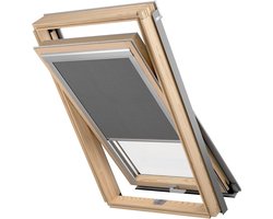 Dakraamverduistering - Dakraamrolgordijn - Verduisteringsrolgordijn Compatibel met VELUX SK06: GFL, GGL, GGU, GHL, GHU, GLL, GLU, GPL, GPU, GTN, GZL - 114x118 cm – Grijs