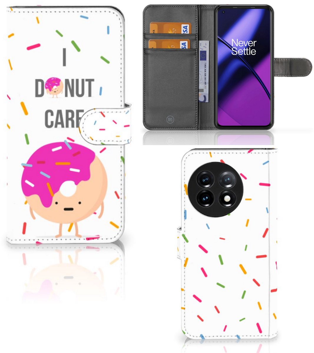 OnePlus 11 Book Cover Donut Roze